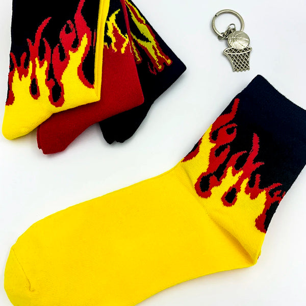 Blazer flames socks