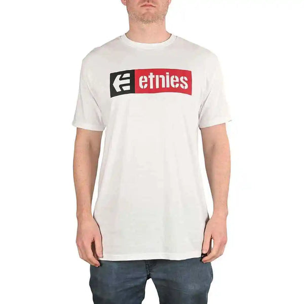 Etnies New Box S T Shirt White Red