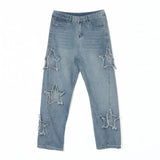 Star Embroidery Jeans Loose