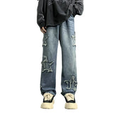 Star Embroidery Jeans Loose